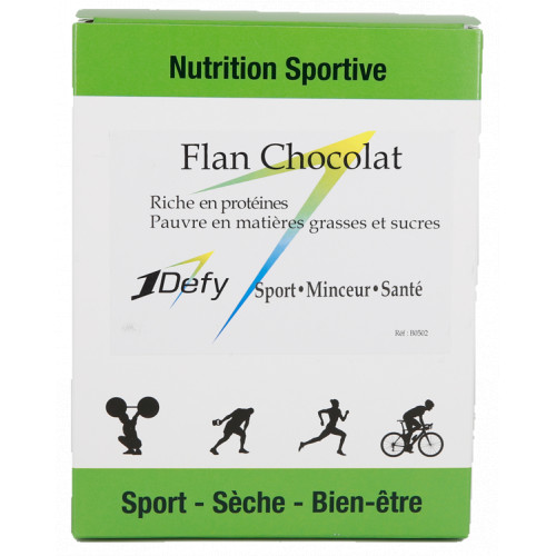 Flan chocolat  Protéiné Edulcoré à froid 1defy