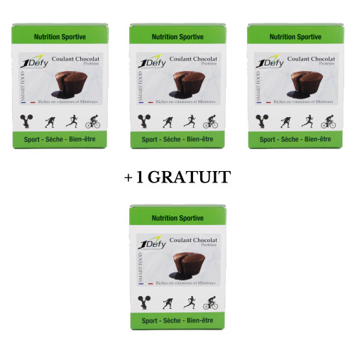 Gâteau-Sport-Protéiné coulant chocolat-1defy-3+1gratuit