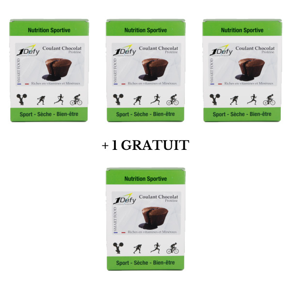 Gâteau-Sport-Protéiné coulant chocolat-1defy-3+1gratuit